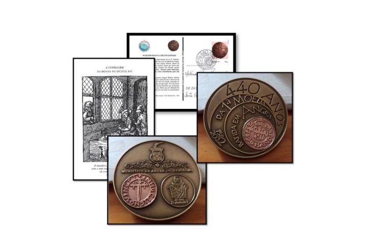 Medalla 400 años moneda batida em Angra