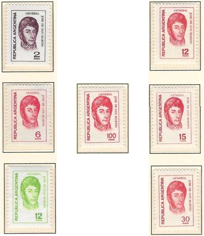 Otra emisión de sellos básica dedicada al General Belgrano.