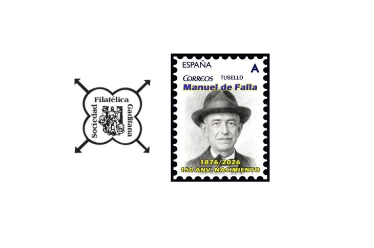Presentación Tu sello Manuel de Falla por la Sociedad Filatélica Gaditana
