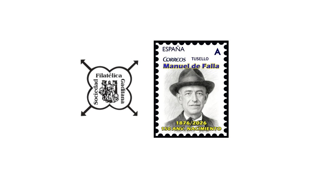 Presentación Tu sello Manuel de Falla por la Sociedad Filatélica Gaditana