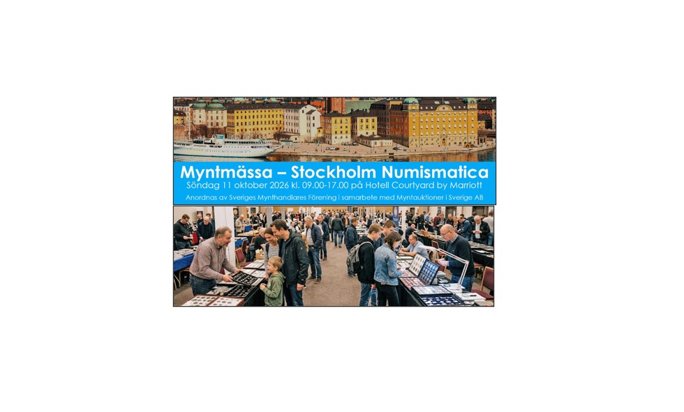 Exposición Myntmässa - Numismática Estocolmo